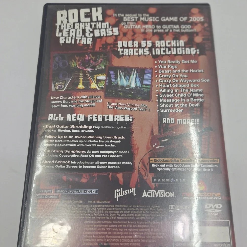 Guitar Hero II 2 PS2 PlayStation 2 Game Black Label Complete CIB Manual Tested
